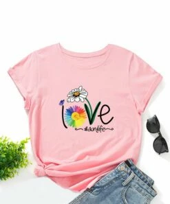 Budget 𧨠Teedino Dark Pink & Yellow Daisy 'I Love Aunt Life' Tee - π© Women & Plus π₯