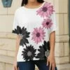 Hot Sale 🧨 Lily White & Pink Daisy Short-Sleeve Tunic - Plus 👍