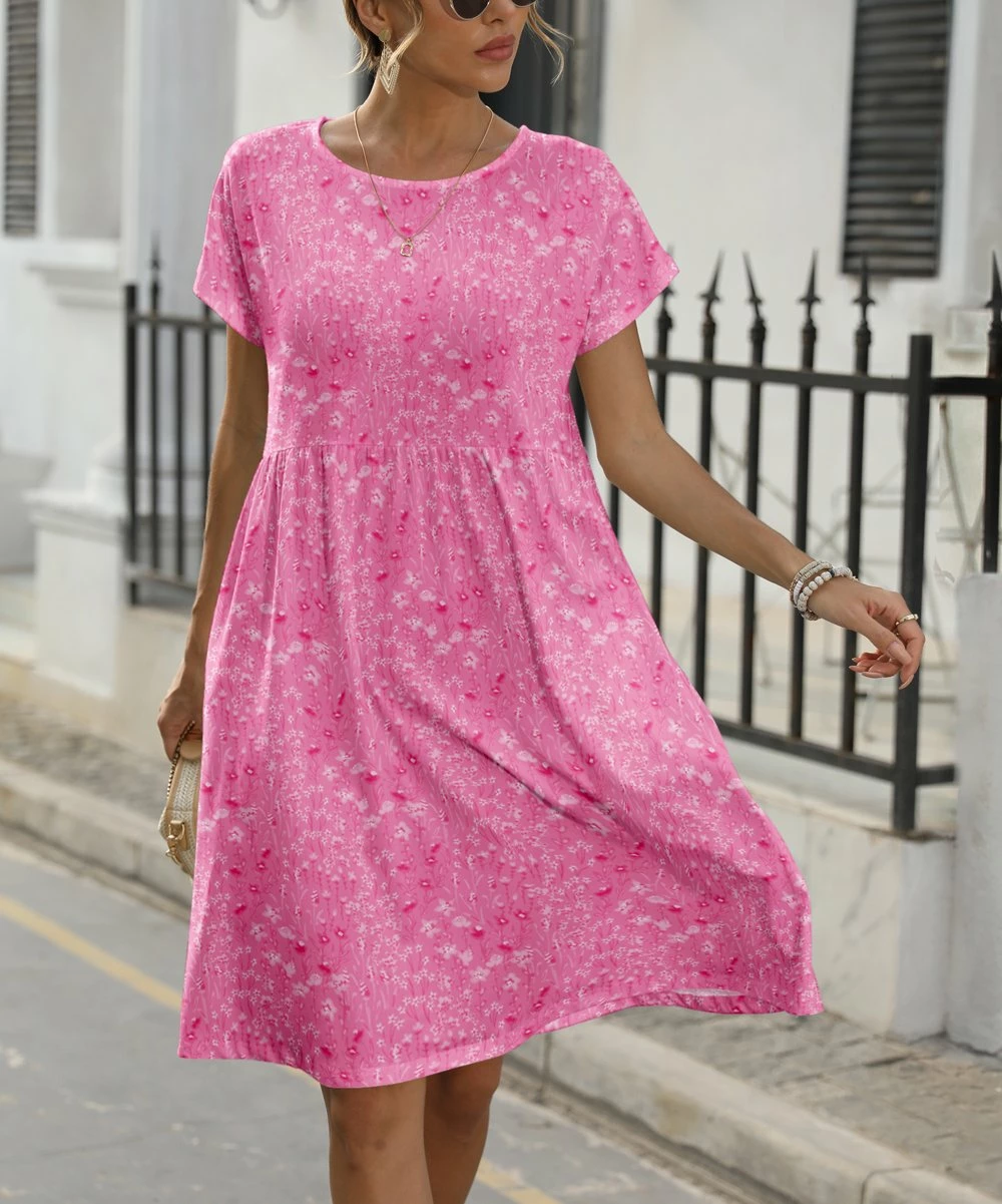 Brand new β Pink Daisy Pink & White Floral A-Line π Dress - π© Women β - Image 2