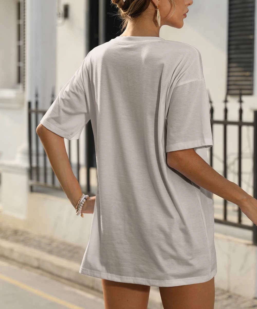 Wholesale π₯ Pink Daisy Beige & Pink 'You Are Free To Fly' Floral Butterfly Oversize Tee - π© Women π― - Image 2