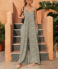 Best reviews of π₯ Pink Daisy Tan Leopard Sleeveless Wide-Leg Jumpsuit - Plus π