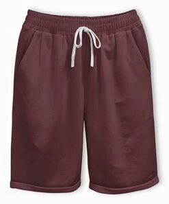 Best reviews of 💯 Pink Daisy Burgundy Drawstring Shorts - 👩 Women 👍