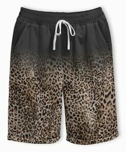 Promo 🌟 Pink Daisy Black & Tan Cheetah Drawstring Shorts - Plus 🌟