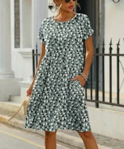 Budget β Pink Daisy Sage Confetti Pocket T-Shirt π Dress - π© Women & Plus π