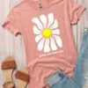 Cheap 🛒 Instant Message 👩 Women's Desert Pink 'Grow Your Own Way' Daisy Graphic Tee - 👩 Women ❤️
