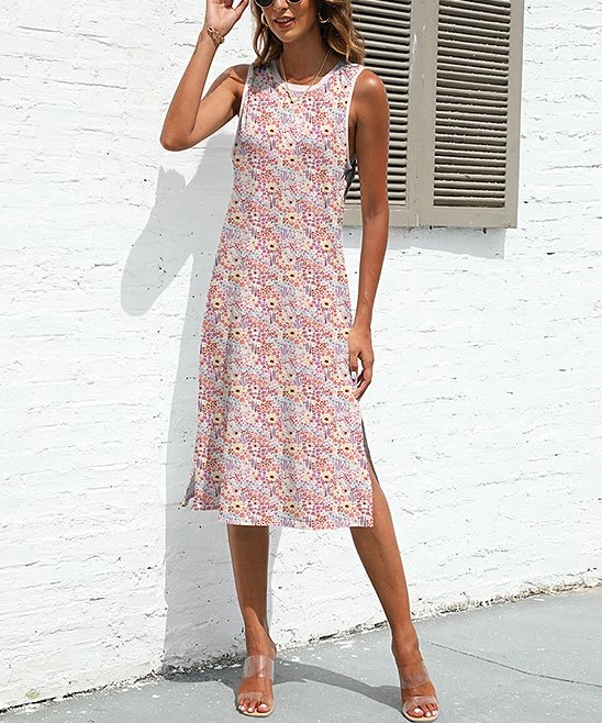 Best Pirce β¨ Pink Daisy Pink Floral Sleeveless Shift π Dress - π© Women βοΈ