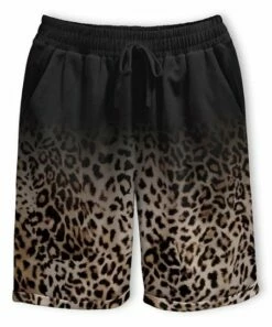 Promo 😉 Pink Daisy Black & Tan Leopard Ombré-Accent Drawstring Shorts - 👩 Women 🎁
