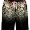 Top 10 🛒 Pink Daisy Black Leopard Floral Drawstring Bermuda Shorts - 👩 Women 🤩
