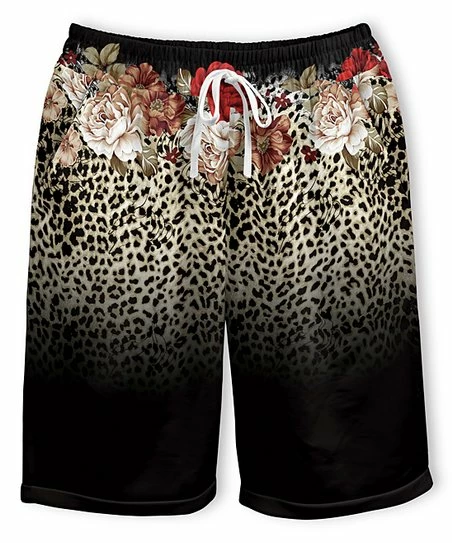 Top 10 π Pink Daisy Black Leopard Floral Drawstring Bermuda Shorts - π© Women π€©