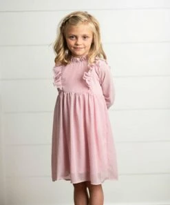 Best deal 😀 Oopsie Daisy Pink & White Dot Ruffle-Accent Empire Waist 👗 Dress - Toddler & 👧 Girls ❤️