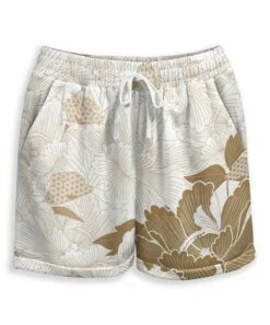 Brand new 🧨 Pink Daisy White & Olive Floral Drawstring Shorts - Plus 😍