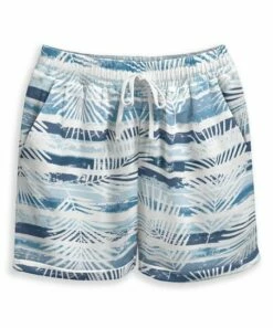 Cheapest 😍 Pink Daisy Blue & White Palm Leaves Drawstring-Waist Shorts - 👩 Women 🎁