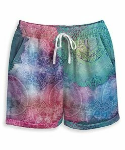 Budget 😍 Pink Daisy Purple & Pink Mandala Drawstring Shorts - 👩 Women & Plus ⌛
