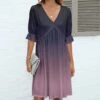 Best Pirce 🧨 Pink Daisy Purple & Mauve Half-Sleeve V-Neck 👗 Dress - 👩 Women & Plus 😍