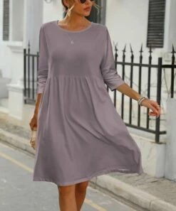 New π Pink Daisy Dusty Purple A-Line π Dress - π© Women π
