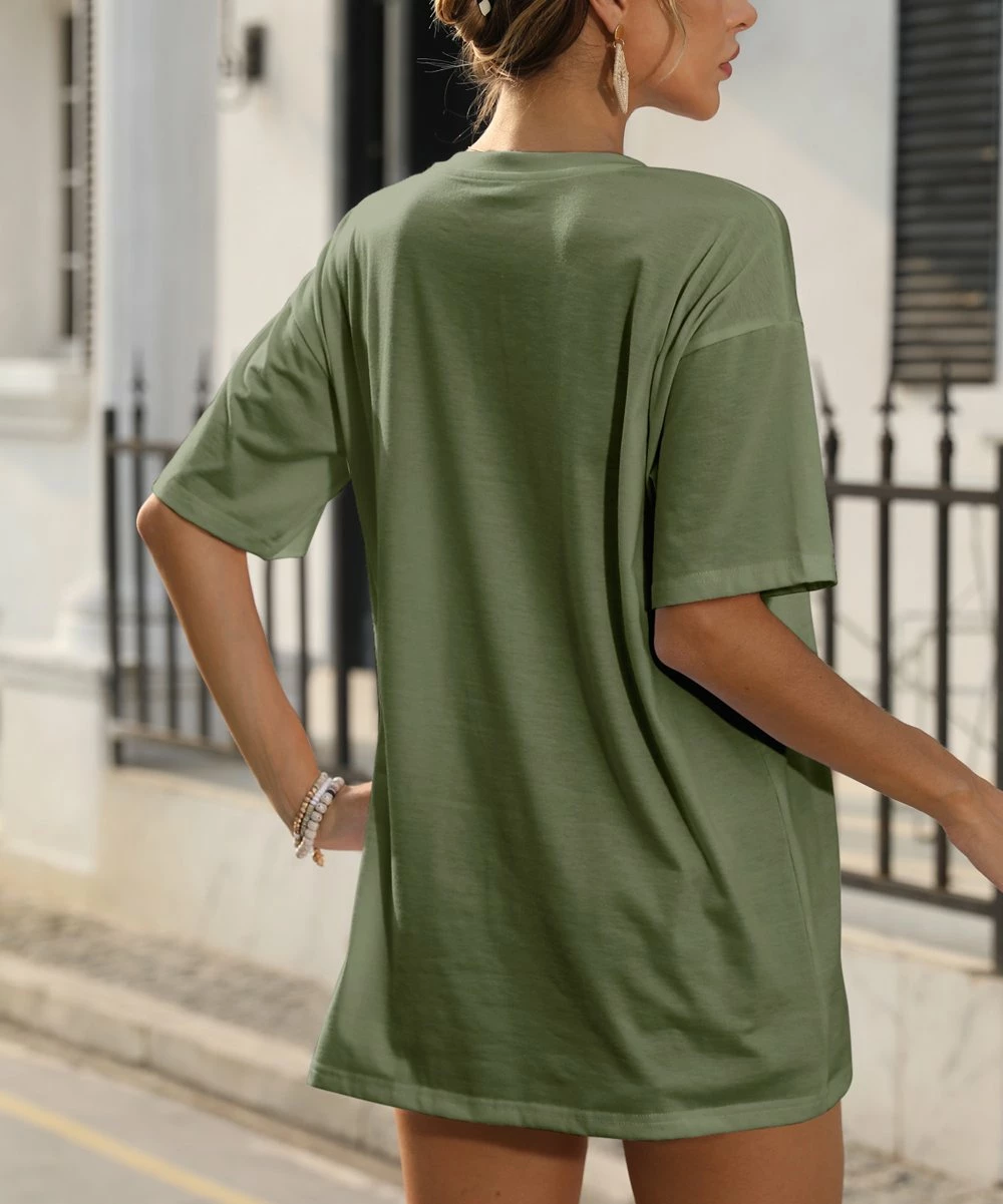 Best Sale π€© Pink Daisy Green & Beige Leopard Heart Crewneck Top - π© Women π - Image 2