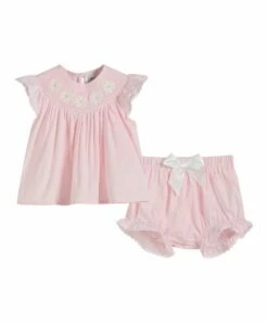Brand new 🔔 Lil Cactus Light Pink Daisy Angel-Sleeve Top & Bloomers - Infant & Toddler ⌛
