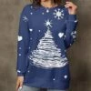 Best reviews of 💯 Pink Daisy Navy & White Snow Tree Crewneck Sweatshirt - 👩 Women & Plus 😉