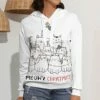 Flash Sale ❤️ Pink Daisy White & Black Cats 'Meowy 🎅 Christmas' Long-Sleeve Hoodie - Plus 🌟