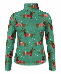 Best reviews of 👏 Pink Daisy Green & Red Sweater Dachshund Turtleneck - 👩 Women 🎉