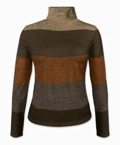 Top 10 🛒 Pink Daisy Brown & Rust Color Block Stripe Turtleneck Top - 👩 Women & Plus 💯