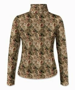 Buy ✨ Pink Daisy Brown & Green Floral Turtleneck - 👩 Women & Plus 🔔
