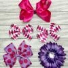 Top 10 😀 Fairy Bow 👩 Mother Shocking Pink & Purple Flower Hair Clip Set ⌛