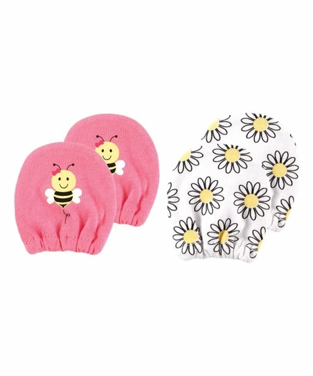 Buy βοΈ Luvable Friends Pink Bee Two-Pair Hand Mitt Set π