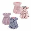 Budget ✔️ Touched By Nature Pink & Blue Daisy Blossom Short-Sleeve Organic Cotton A-Line 👗 Dress Set - Infant & Toddler 🥰