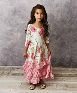 Budget β Oopsie Daisy Purple & Pink Floral Ruffle Maxi π Dress - Toddler & π§ Girls β€οΈ