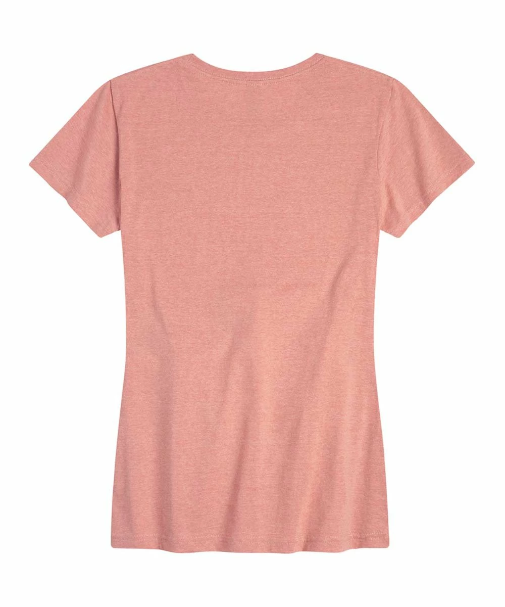 Cheapest π Instant Message π© Women's Desert Pink Ladybug On Daisy Graphic Tee - π© Women π - Image 2