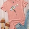 Cheapest 🔔 Instant Message 👩 Women's Desert Pink Ladybug On Daisy Graphic Tee - 👩 Women 😀